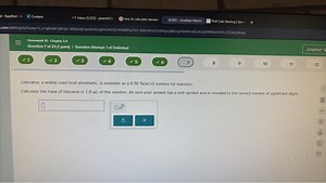 Lidocaine, a widely used local anesthetic, is available as a 0.... | Filo