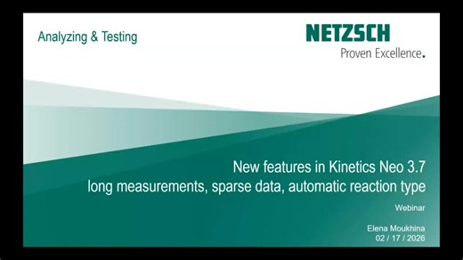 Kinetics Neo 3.7. – New Features: Long Measurements, Sparse Data, Automatic Reaction Type