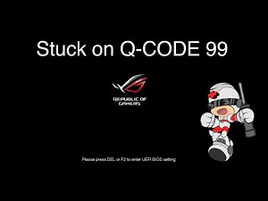 ASUS ROG STRIX Z590-E GAMING WIFI Stuck on Q-Code 99 (Solved)