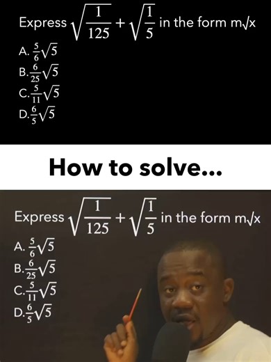 How to solve math #2- #surd #radical #gcsemaths #sat #ukmath #mathteacher #learntiktok #learnmaths #algebra #derivative #exponentialequations #equation #fyp #viralvideo