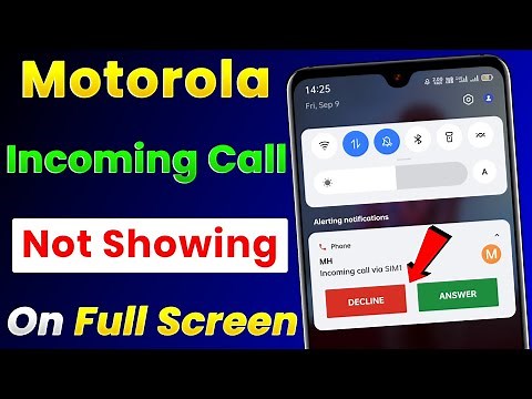 Motorola Incoming Call Not Showing On Full Screen Problem Solve | Motorola Incoming Call Problem Fix