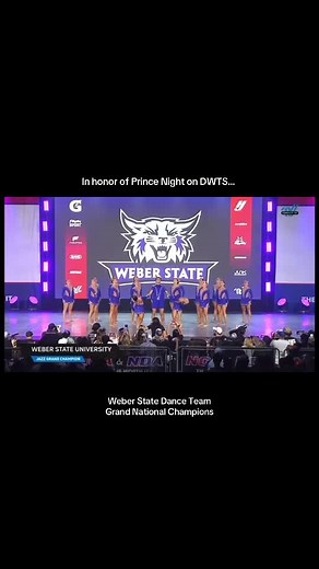 in honor of Prince Night coming up… here’s a little throwback to my team @WSDT & I at last year’s Collegiate National Championship @Varsity Spirit , claiming that Grand National Title 💜☔️ This routine will forever mean everything to us. So much blood, sweat, and honestly a few tears went into bringing this piece to life — and getting to stand on that floor with my team made it all worth it. Counting down the days until I’m reunited with them in less than 2 weeks to do it all again at UDA Nation
