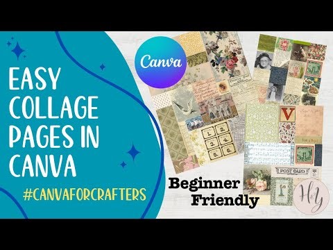 Easy How To: Make Collage Pages for Paper Crafting in Canva | Free Images and Template For You Too!