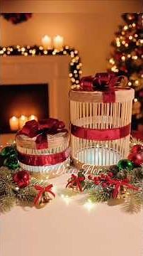 DIY Lighted Gift Boxes for Christmas! ♻️🧵✨️🎁 #christmas #diy #diynavidad #christmasdecor #yutecrafts