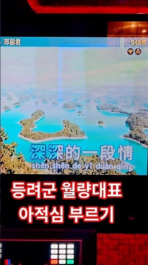 중국노래 등려군 월량대표 아적심 노래방에서 부르기 #중국노래 #등려군 #월량대표아적심