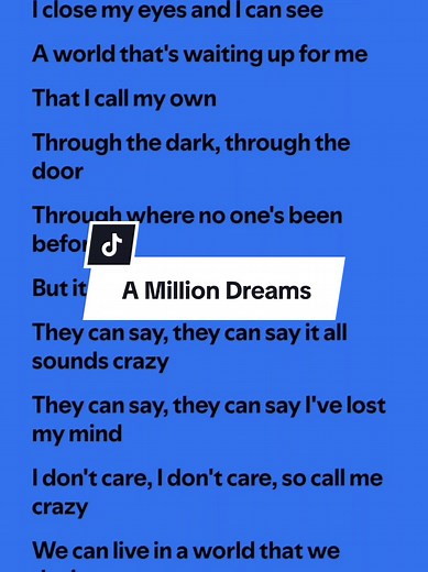 A Million Dreams Lyrics by Hugh Jackman & Friends