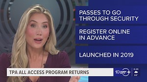 Tampa International Airport bringing back "All Access" program