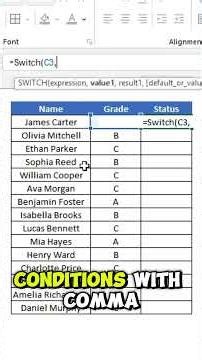 ⚡ SWITCH Formula: The Smarter Alternative to IF & Nested IF in Excel!