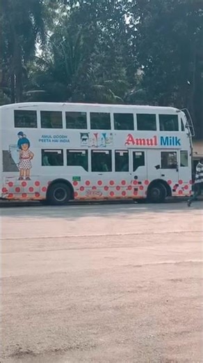 Mumbai's AC double decker bus. BEST double decker bus. #Amul #AmulMilk #bestbus #bestbuses