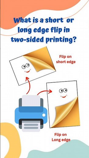 What is a short or long flip in a two-sided printing? #printer #papercraft