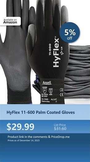 HyFlex 11-600 Palm Coated Gloves