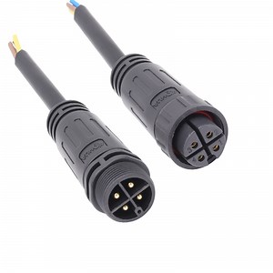 [Hot Item] High Quality Molded IP67 LED Plastic Male to Female Waterproof Electric Plug