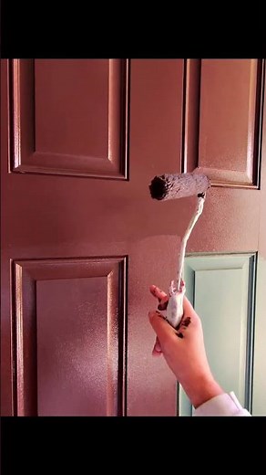 ASMR Door Painting: Brush Grooves & Mini Roller Technique | The Picky Painters