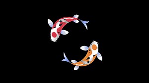Download Colorful Cartoonish Koi Carps for free