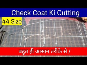 Check Coat Cutting | Check Fabric Coat Cutting Tutorial | Blazer Coat Cutting Step by Step