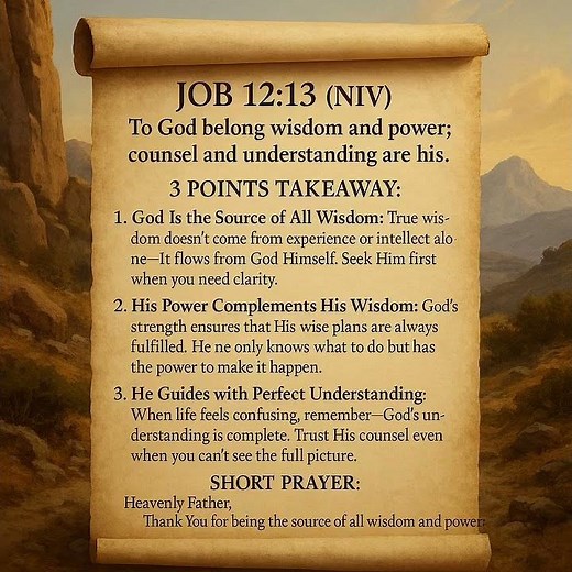 Job 12:13 — The Power and Wisdom of God | Bible Verse Reflection & Prayer #christianshorts