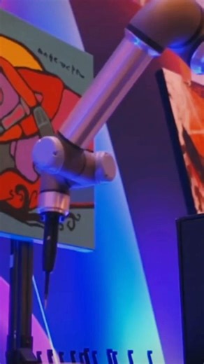 Robotic Arm painting. Are the future of artist’s names at risk? #art #artist #forgery #fakeart