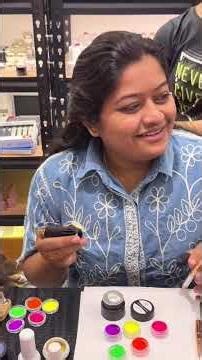 Try home looking so beautiful 😍 #nails #nailart #crom #pigment #radium #class #learn #use