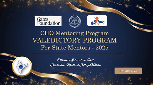 Valedictory Program for State Mentors - CHO Mentoring Program - 13 Dec 2025