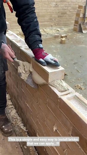 This is a simple and easy way to install bricks that we can apply...!!!