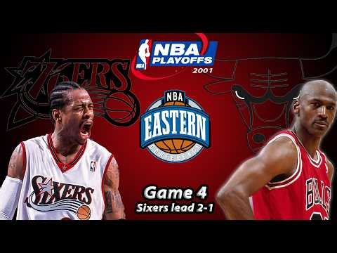 Game 4. JORDAN DOWN 2-1 in the EAST FINALS vs. IVERSON's SIXERS. Can Sixers take advantage?
