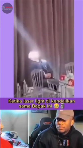 Ketika laser light di kendalikan sama Bapak ini 😂🗿 #shorts #fyp #lucu