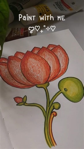 Kerala Mural Lotus painting tutorial🪷 #keralamuralpainting