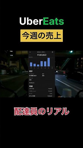【Uber Eats】今週の売上18万円｜50時間働いた配達員のリアル #ウーバーイーツ #ウーバーイーツ配達員 #ubereats #配達