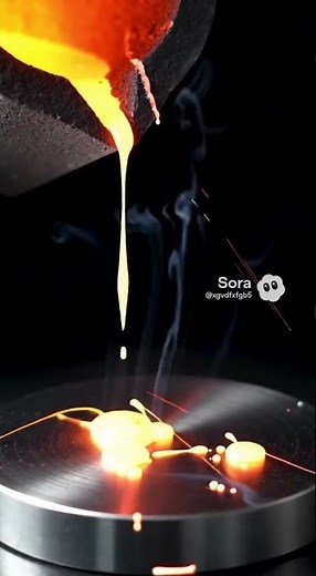 EXTREME ULTRA-REALISTIC METAL MELTING — Molten Fusion, Sparks & Perfect Slow-Mo Flow