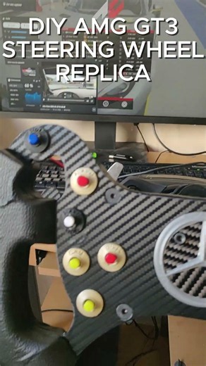 I Built an Awesome AMG GT3 Steering Wheel! 🏎️🛠️ #SimRacing #AMG #DIYGaming #3DPrinting