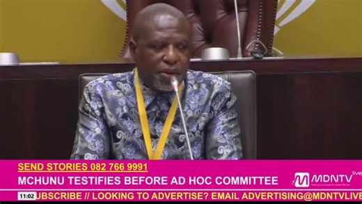 Suspended Police Minister Senzo Mchunu has arrived in Parliament to testify before the Ad Hoc Committee. | Mdntv