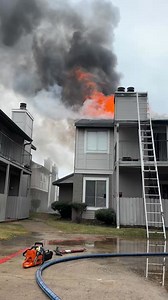 Video from the apartment fire earlier, close to Highway 6 N and W Little York. | Cy-Fair Fire Department