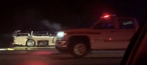RV passengers nearly escaped a fiery crash