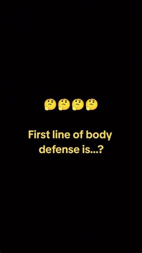 First line of body defence is..?