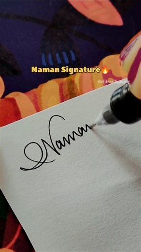 N Signature Design🔥|Stylish N Letter Signature❤️ #shorts #lettering #viral #pen @elitecalligraphy
