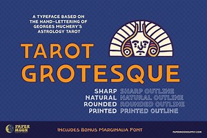 PM Tarot Grotesque Sans Serif Font, a Sans Serif Font by Paper Moon Graphic Supply