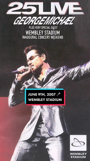 June 9th, 2007 🎤 George became the first musician to perform at the new Wembley Stadium! (although he almost didn’t get let into his own concert… 😅) #GeorgeMichael #WembleyStadium #LiveMusic