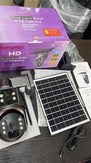 Ptz camera, Ubox, V380, Eseecloud, Icee, Xmeye, Felicity Solar on Instagram: "ViewConnect HD Dual Lens Solar PTZ Camera. Solar Powered: Operates entirely on solar power, eliminating the need for extra wiring or electricity. Dual Lens: Features dual lenses for comprehensive surveillance, providing both wide-angle and zoom views. 4K Ultra HD: Offers high-resolution 4K video clarity for detailed monitoring. 4G/5G LTE Connectivity: Connects via 4G/5G networks, making it suitable for areas without Wi