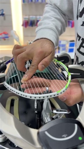 Professional Badminton Racket Stringing Process 🏸 | Perfect Tension Setup