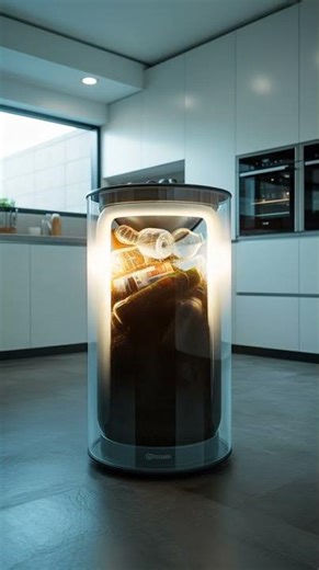 High-Tech Kitchen Bin That Dissolves Plastic Waste Into Organic Material