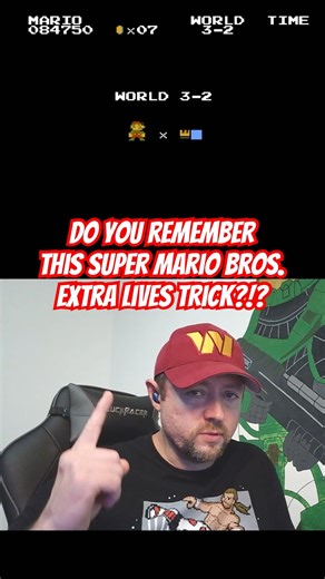 Remembering this Super Mario Bros extra lives trick #retrogaming #supermario #nes #cheatcode