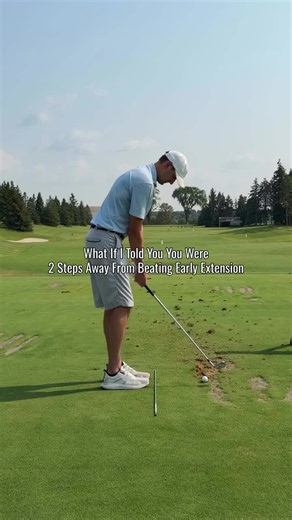 Two Steps To Beat Early Extension 🔥 A great drill here if you struggle with loading the trail hip in the backswing OR firing the pelvis in toward the ball on the downswing Follow kraftygolf to shoot lower scores! 🏌️‍♂️ . . . . #golfdrills #golfpractice #golfinstruction #golf
