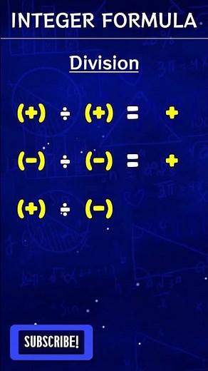 Integer Formula | Part - 4 | Division
