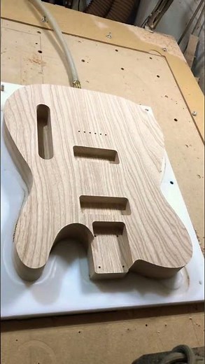 Hobby CNC Router DIY Guitar Body with Solid Wood #shorts