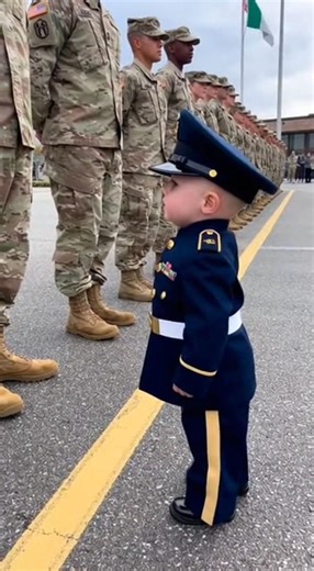 Adorable Toddler Commands Soldier Like a Real Officer | Emotional Military Moment (4K)