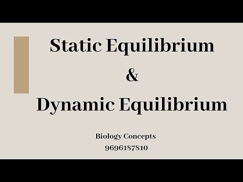 Static Equilibrium and Dynamic Equilibrium " BIOLOGY CONCEPTS "