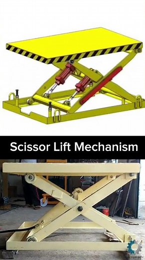 Hydraulic Scissor Lift Mechanism Explained: Design, Working Principle & Applications #reels #viral