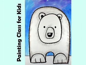 POLAR BEAR on an ICEBERG | Kid's Video Art Lesson Drawing & Watercolor Painting Project | Beginner's Homeschool Art Class Cartoon Tutorial - Etsy Canada