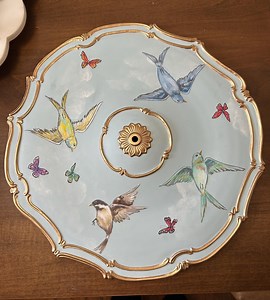 Hand Painted Ceiling Medallion for Chandeliers and Pendant Lights. Original Design Birds and Butterflies 19” Diameter. Ready to Ship! - Etsy