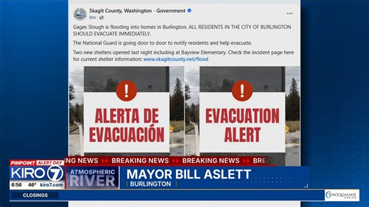 KIRO 7 spoke with Mayor Bill Aslett this morning as Burlington residents were being asked to evacuate >> | KIRO 7 News